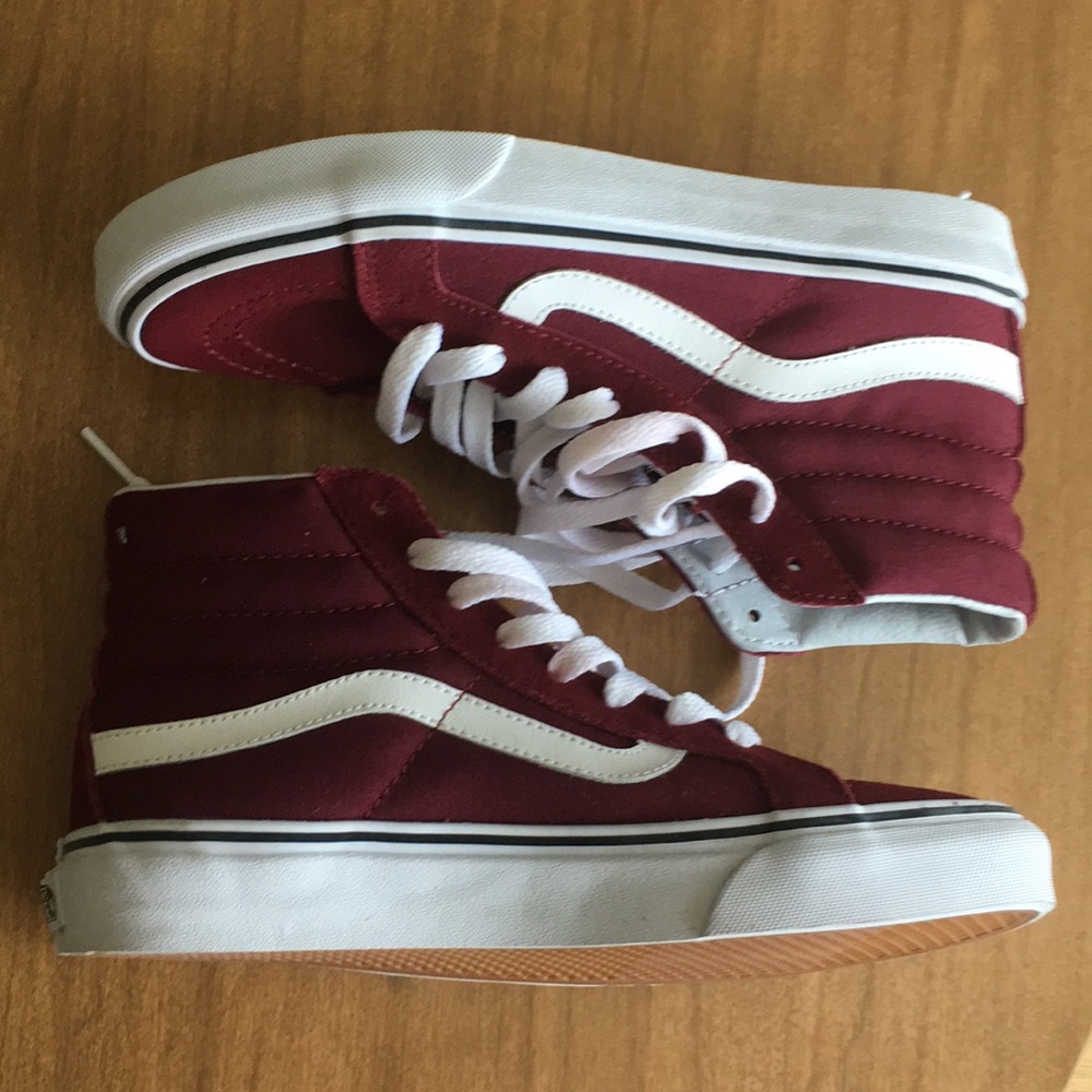Vans off the Wall Sk8-Hi Burgundy Women’s Size 7 - Picture 3 of 8
